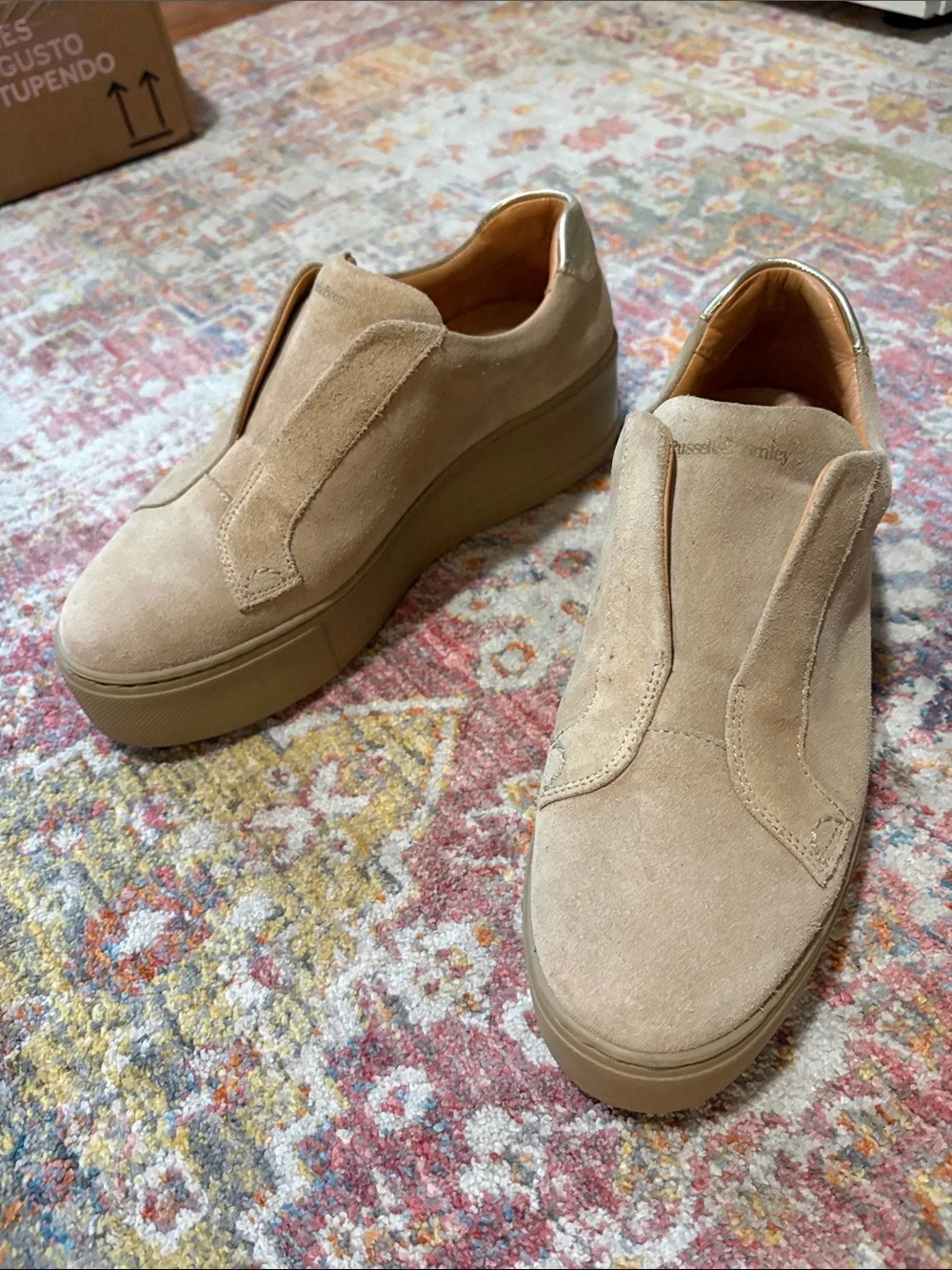Women's Slip-On Suede Loafers - Taupe